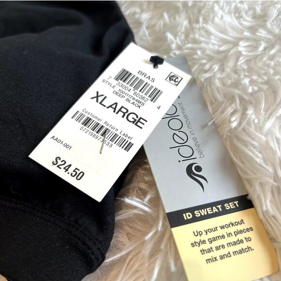 NWT Ideology Sports Bra – Black, Women’s XL - Picture 2 of 4